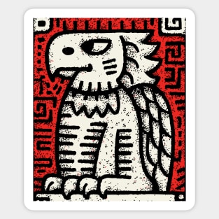 Ancient Griffin Crest Woodcut Sticker